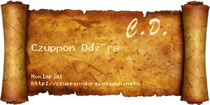 Czuppon Dóra névjegykártya